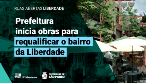 Prefeitura inicia obras para requalificar o bairro da Liberdade com calçadas mais largas, travessias seguras e novos espaços de permanência
