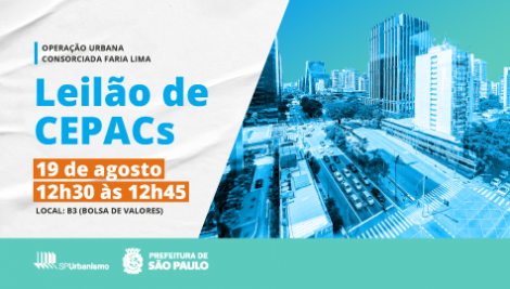 Com foco em Paraisópolis, Prefeitura de São Paulo realiza leilão para Operação Urbana Consorciada Faria Lima em 19 de agosto 